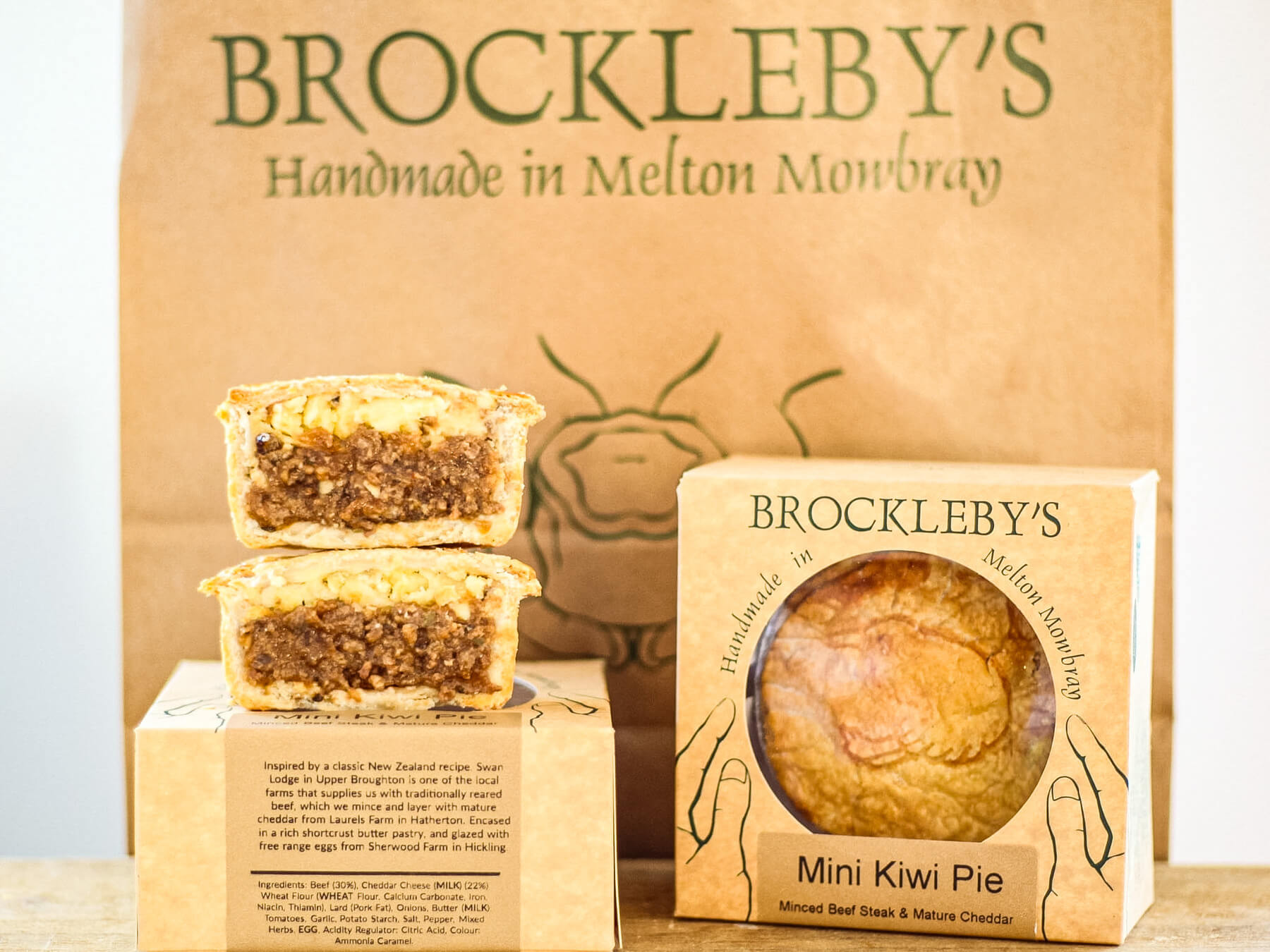 Brockleby's Mini Kiwi Pie Packaging