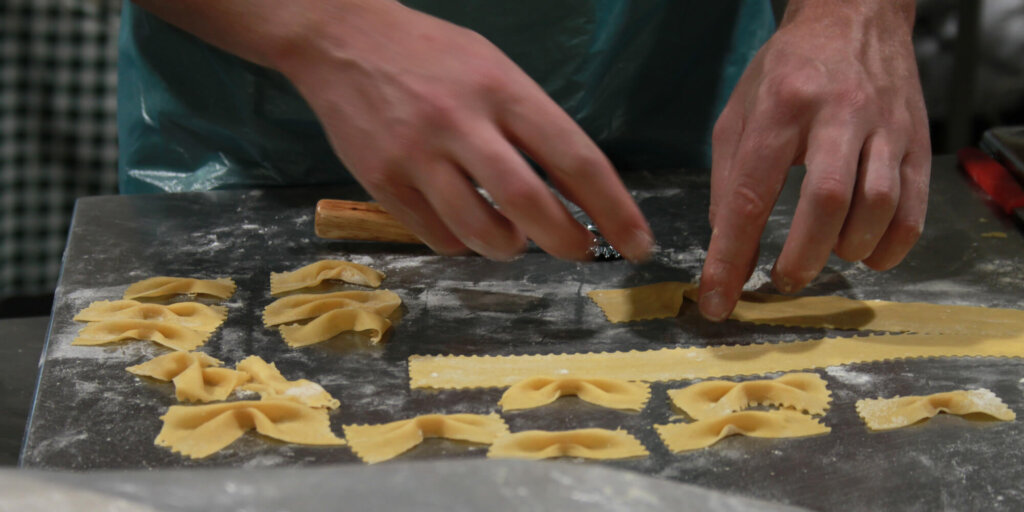 Making Pasta Bowties at Brockleby's